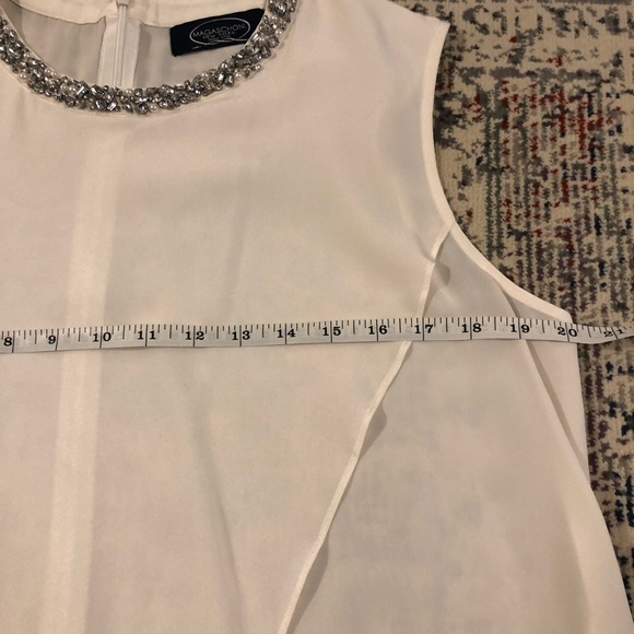 Magaschonil silk white top size 14 - Picture 3 of 5